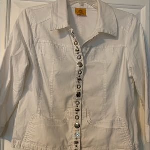 Very cute 100% cotton jacket with silver buttons